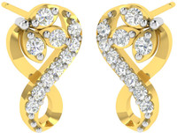 avsar Yellow Gold 18kt Diamond Stud Earring