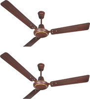 Candes Woody 1200 mm Ultra High Speed 3 Blade Ceiling Fan(Brown, Pack of 2)