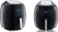 GoWISE USA USA 8-in-1 Digital Air Fryer with Recipe Book, 7.0-Qt, Black & USA 1700-Watt 5.8-QT 8-in-1 Digital Air Fryer with Recipe Book, Black Air Fryer(4.7 L)