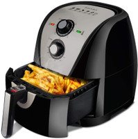 Secura Air Fryer XL 5.3 Quart 1700-Watt Electric Hot Air Fryers Oven Oil Free Nonstick Cooker w/Additional Accessories, Recipes, BBQ Rack & Skewers for Frying, Roasting, Grilling, Baking (Gray) Air Fryer(4.7 L)