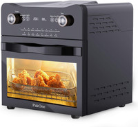 PakOne 17 Quart Digital Air Fryer, 1800W Convection Oven with Rotisserie and Dehydrator, 16-in-1 Air Fryer Toaster Oven Countertop Oven Air Fryer(4.7 L)