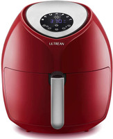 Ultrean 8.5 Quart Air Fryer, Electric Hot Air Fryers XL Oven Oilless Cooker with 7 Presets, LCD Digital Touch Screen and Nonstick Detachable Basket, ETL/UL Certified,18 Month Warranty,1700W (Red) Air Fryer(8 L)
