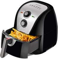 Secura Air Fryer XL 5.3 Quart 1700-Watt Electric Hot Air Fryers Oven Oil Free Nonstick Cooker w/Additional Accessories, Recipes, BBQ Rack & Skewers for Frying, Roasting, Grilling, Baking (Silver) Air Fryer(4.7 L)