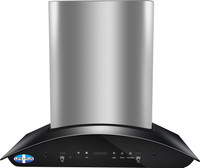 LifePlus diamond AutoClean SS with hand sensor Auto Clean Wall Mounted Chimney(silver, black 1300 CMH)