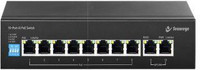 SECUREYE 8+2 port poe AI/VLAN Network Switch(Black)
