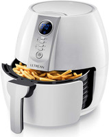 Ultrean Air Fryer, 4.2 Quart (4 Liter) Electric Hot Air Fryers Oven Oilless Cooker with LCD Digital Screen and Nonstick Frying Pot, ETL/UL Certified,1-Year Warranty,1500W (White) (Renewed) Air Fryer(4 L)