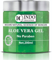 INDO CHALLENGE Aloe Vera Gel - Hydrates Hair and Skin- Prevents Dark Spots, Acne and Dandruff - Ideal for Oily Skin and Dry Brittle Hair - Cruelty Free(200 g) at ₹99