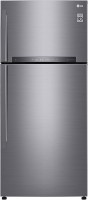 LG 516 L Frost Free Double Door 3 Star Refrigerator(Shiny Steel, GN-H602HLHQ)   Refrigerator  (LG)