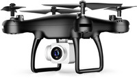 Black Wifi & Remote Control Foldable 4K High Definition Camera Drone