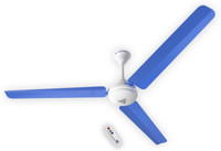 Superfan Super V1 56" Super Energy Efficient 40W BLDC Ceiling Fan - 5 Star Rated 1400 mm BLDC Motor with Remote 3 Blade Ceiling Fan(Blue, Pack of 1)