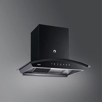 Kaff VASCODHC90 Auto Clean Wall Mounted Chimney(Black 1250 CMH)