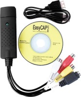 EASYCAP  TV-out Cable High Quality USB 2.0 Video & Audio Capture Card Adapter Composite RCA Input for TV DVD VHS Video Cable (Black)(Multicolor, For TV)
