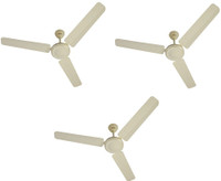 USHA Striker pack of 3 1200 mm 3 Blade Ceiling Fan(ivory, Pack of 3)