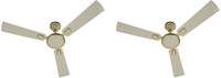 USHA Allure Plus pack of 2 1200 mm 3 Blade Ceiling Fan(rich ivory, Pack of 2)