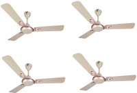 USHA Bellissa cornsilk pack of 4 1200 mm 3 Blade Ceiling Fan(corn silk, Pack of 4)