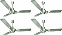Crompton Triton Decorative brushed steel pack of 4 1200 mm 3 Blade Ceiling Fan(Brushed Steel, Pack of 4)