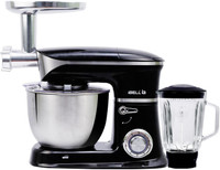 iBELL 6650S 1300Watts Multi-Function Electric Food Stand Mixer/Juicer/Meat Grinder Tilt Head 6.5 Litres SS Bowl with Whipping|Kneading/Blending|Mincing|Egg Beating|Juice Making,6 Speed Control,Black 1300 W Stand Mixer(Balck, Steel)