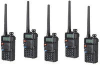 AMPLOX UV-5R Walkie Talkie 4-5 km Range, 16 Channel, with Earpiece,FM Radio, LED Torch (Pack Of 5) UV-5R Walkie Talkie 4-5 km Range, 16 Channel, with Earpiece,FM Radio, LED Torch (Pack Of 5) Walkie Talkie(Black)