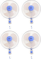 USHA Maxx air pack of 4 400 mm 3 Blade Wall Fan(Blue, Pack of 4)
