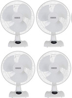 USHA striker hi speed pack of 4 400 mm 3 Blade Table Fan(White, Pack of 4)