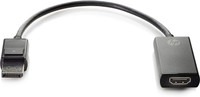 HP HDMI Cable 0.3 m 2JA63AA DisplayPort to HDMI True 4K Adapter(Compatible with Laptop, Desktop, Black)
