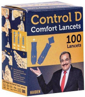 Control D HDCDCL Glucometer Lancets 100 Pcs 30 Gauge Blue Stainless Steel Glucometer Lancet Set Glucometer Lancets(100)