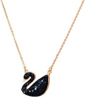PREE ENTERPRISE Rose Gold Plated Stylish duck Pendant Necklace For Women's & Girls (Rose Gold) Diamond Brass Plated Brass Chain