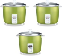 Panasonic SR-WA18H (YT) pack of 3 Electric Rice Cooker(4.4 L, apple green)