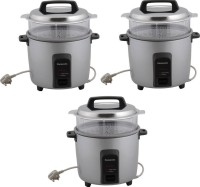 Panasonic SR-Y22FHS pack of 3 Electric Rice Cooker(5.4 L, Silver)