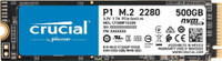Crucial CT500P1SSD8 500 GB Laptop Internal Solid State Drive (SSD) (P1 500GB 3D NAND NVMe PCIe M.2 SSD (CT500P1SSD8))(Interface: PCIe NVMe, Form Factor: M.2)