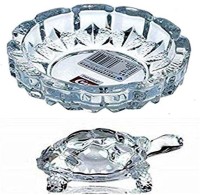 LOTUS RISE Crystal Glass Turtle Plated Feng Shui Tortoise Plate Vastu Yantra Feng Sui Lucky Gift Puja Articles Decorative Showpiece - 14 cm (Crystal, Clear) Decorative Showpiece - 14 cm (Crystal, Clear) Decorative Showpiece  -  11 cm(Crystal, White)