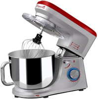Inalsa Professional Stand Mixer Esperto -1400W |100% Pure Copper Motor|6L SS Bowl with Handle + Splash Guard |10 Speed + Pulse Function |Metal Gears |Includes Beater, Dough Hook & Whisk 1400 W Stand Mixer(Silver, Red)