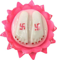 S A Gifts Premium Quality Handcrafted Italian Marble Charan Paduka for God Pooja Washable Religious Footprint(Marble)