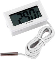 Gadariya King Mini LCD digital thermometer sensor wired for Room temperaure/fridges, Indoor Outdoor Portable Pocket LCD Electronic Temperature Meter Tester Instant Read Thermocouple Thermometer with Fork Kitchen Thermometer