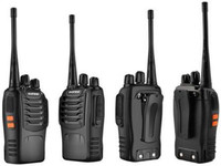 SNARIYOVSN Baofeng (4 Pcs) Portable and Rechargeable Two Way Radio 16CH 400-470MHZ Long Range WT004 Walkie Talkie(Black)