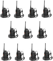 SNARIYOVSN Baofeng (11 Pcs) BF-888S Two Way Radio 16CH 400-470MHZ Long Range WT001 Walkie Talkie(Black)