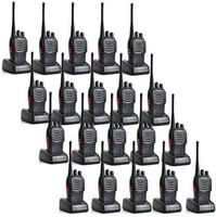 SNARIYOVSN Baofeng (20 Pcs) Two Way Handheld Interphone Radio 16CH 400-470MHZ Long Range WT013 Walkie Talkie(Black)