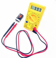 WMP Digits LCD Display DT-830D Mini Digital Multimeter Buzzer Overload Protection Square Wave Output Voltage Ampere Ohm Meter Probe AC DC Voltage Ampere Meter Voltmeter Ohmmeter Ammeter Ohm Tester With Buzzer Probe Leads Digital Voltage Tester Digital Multimeter(Yellow 4000 Counts)
