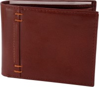 ZINT Men Brown Genuine Leather Wallet(3 Card Slots)