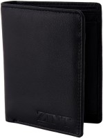 ZINT Men Black Genuine Leather Wallet(5 Card Slots)
