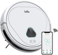 Trifo Max Robot Vacuum Cleaner, with AI Powered Home Surveillance, Video Recording, Mobile App Control, Alexa-Enabled Robotic Floor Cleaner with 2 in 1 Mopping and Vacuum, Anti-Bacterial Cleaning (WiFi Connectivity, Alexa)(White)