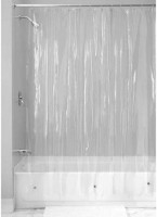 COZY FIT 213.36 cm (7 ft) PVC Door Curtain (Pack Of 2)(Solid, Transparent)