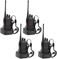 SNARIYOVSN Baofeng (4 Pcs) Premium Quality Handheld Amateur Radio 2 Way Long Range WT034 Walkie Talkie(Black)