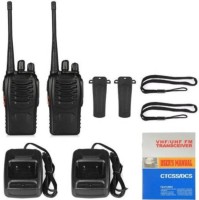 SNARIYOVSN Baofeng (2 Pcs) Premium Quality Portable Handheld Amateur Radio 2 Way Long Range WT027 Walkie Talkie(Black)