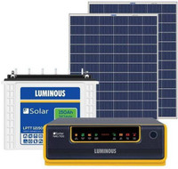 LUMINOUS NXG1100 + LPTT12150H 150Ah 1No + 160Watts Solar Panel 2No (Poly) Luminous NXG1100 + LPTT12150H 150Ah 1No + 165Watts Solar Panel 2No (Poly) Pure Sine Wave Inverter