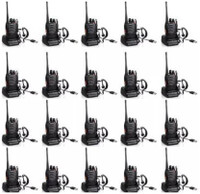 SNARIYOVSN Baofeng (20 Pcs) UHF400-470 MHz Portable Ham BF-888S CB Radio Wide Frequency WT063 Walkie Talkie(Black)