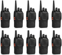 SNARIYOVSN Baofeng (10 Pcs) UHF 400-470 MHz 16-Channel Portable Two-Way Radio BF-888S Transceiver WT066 Walkie Talkie(Black)