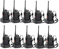 SNARIYOVSN Baofeng (10 Pcs) UHF 400-470 MHz 16CH Handheld Radio 2-Way Radio Long Range WT073 Walkie Talkie(Black)