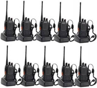 SNARIYOVSN Baofeng (10 Pcs) UHF 400-470 MHz 16CH Handheld Radio 2-Way Radio Long Range WT077 Walkie Talkie(Black)