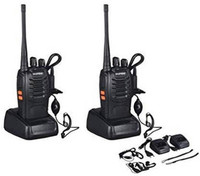 FELCRONIXS (Pack-2) BF-888S 400-470 MHz 16-CH Handheld Two-Way Radio Wireless Phone Long Range Premium Quality WT08 Walkie Talkie(Black)